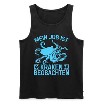 Meeresbiologe Meeresforscher Oktopus Meerestier - Männer Premium Bio Tank Top - Schwarz - Vorne - Michal (187cm)