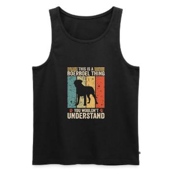 This is a Boerboel thing - Männer Premium Bio Tank Top - Schwarz - Vorne - Michal (187cm)