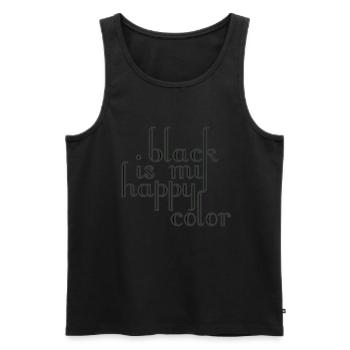 Le noir est ma couleur heureuse Noir couleur préférée - Débardeur bio Premium Homme - noir - Devant - Michal (187cm)