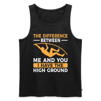 Stabhochsprung Stabspringer Leichtathletik - Männer Premium Bio Tank Top - Schwarz - Vorne - AI Model Male 178 light (178cm)