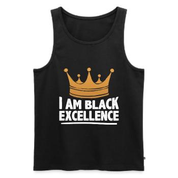 Black Woman African American Pride - Männer Premium Bio Tank Top - Schwarz - Vorne - AI Model Male 178 light (178cm)