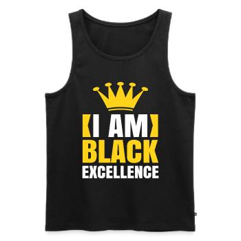 Black Woman African American Pride - Männer Premium Bio Tank Top - Schwarz - Vorne - AI Model Male 178 light (178cm)