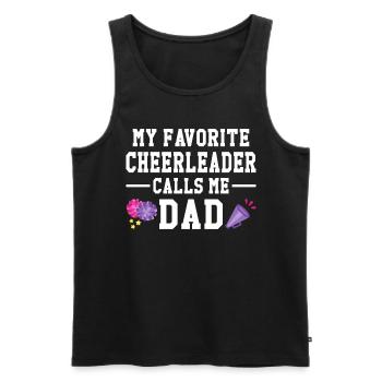 Cheerleader Cheerleading Gymnastique Danseuse - Débardeur bio Premium Homme - noir - Devant - AI Model Male 178 light (178cm)