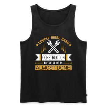 Building Design For Men Daddy Construction Worker - Men's Premium Organic Tank Top - black - Front - Michal (187cm)