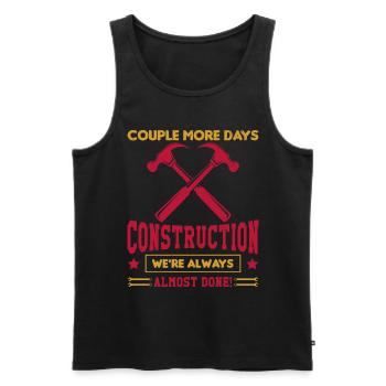 Building Design For Men Daddy Construction Worker - Men's Premium Organic Tank Top - black - Front - Michal (187cm)