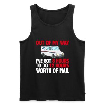 Lieferfahrer -Outfit -Witz -Lieferwagen Design - Männer Premium Bio Tank Top - Schwarz - Vorne - Michal (187cm)