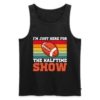 Football Je ne suis là que pour le spectacle de la mi-temps - Débardeur bio Premium Homme - noir - Devant - AI Model Male 178 light (178cm)