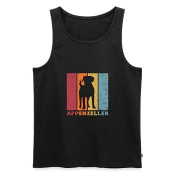 Appenzeller - Männer Premium Bio Tank Top - Schwarz - Vorne - Michal (187cm)