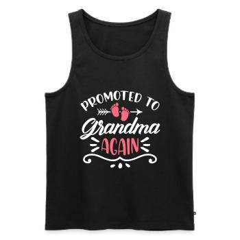 Mamie 2023 Annonce Grossesse Grand-mère - Débardeur bio Premium Homme - noir - Devant - Michal (187cm)