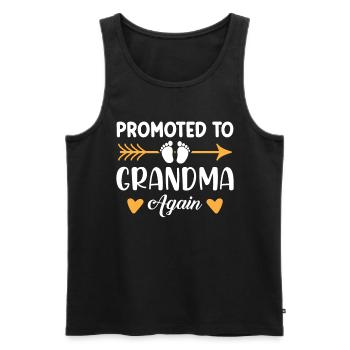 Mamie 2023 Annonce Grossesse Grand-mère - Débardeur bio Premium Homme - noir - Devant - Michal (187cm)
