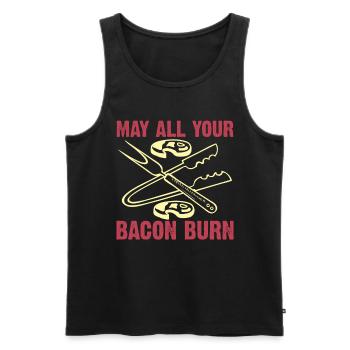 May all your bacon BBQ crickets burn - Men's Premium Organic Tank Top - black - Front - Michal (187cm)