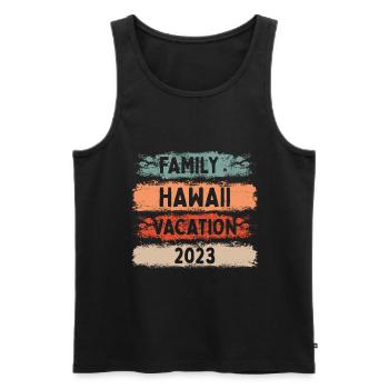 Family Hawaii Vacation 2023 Beach In Hawaii - Men's Premium Organic Tank Top - black - Front - AI Model Male 178 light (178cm)