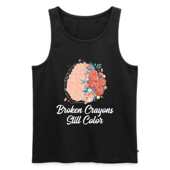 Mental Health Awareness - Men's Premium Organic Tank Top - black - Front - Michal (187cm)