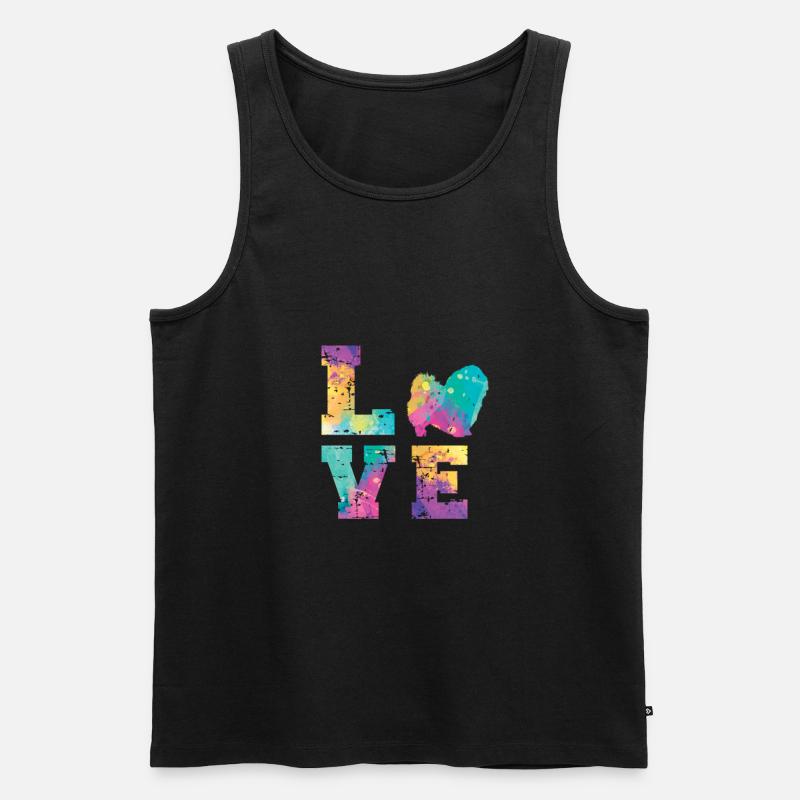 Pekingese Love - Männer Premium Bio Tank Top - Schwarz