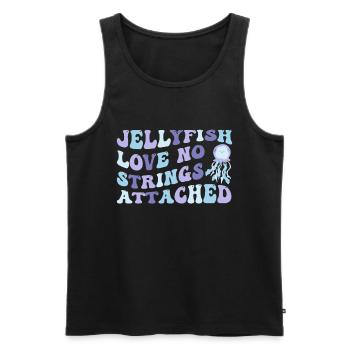 Méduses Méduses Ocean Sea Life Motif - Débardeur bio Premium Homme - noir - Devant - AI Model Male 178 light (178cm)