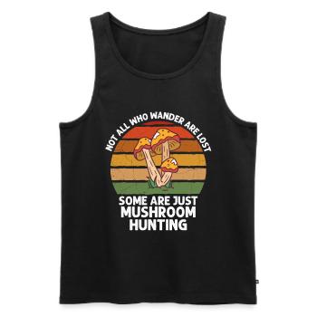 Morel Mushroom Hunting Nicht Alle Wanderer - Männer Premium Bio Tank Top - Schwarz - Vorne - Michal (187cm)