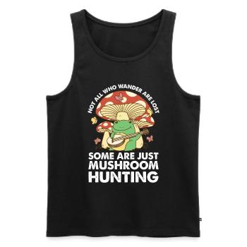 Morel Mushroom Hunting Nicht Alle Wanderer - Männer Premium Bio Tank Top - Schwarz - Vorne - Michal (187cm)