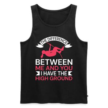 Stabhochsprung Stabspringer Leichtathletik - Männer Premium Bio Tank Top - Schwarz - Vorne - AI Model Male 178 light (178cm)