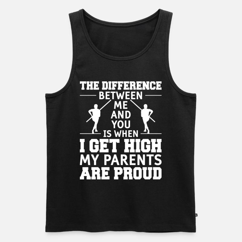 Stabhochsprung Stabspringer Leichtathletik - Männer Premium Bio Tank Top - Schwarz