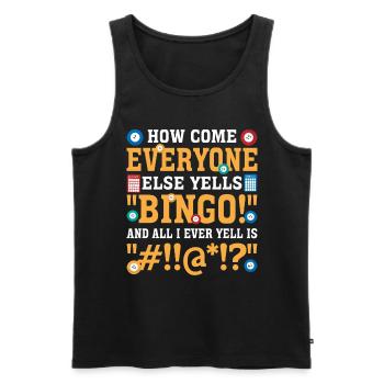 Bingo Bingo Spieler Altenheim Bingo Party - Männer Premium Bio Tank Top - Schwarz - Vorne - Michal (187cm)
