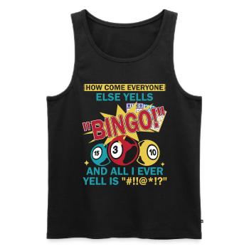 Bingo Bingo Spieler Altenheim Bingo Party - Männer Premium Bio Tank Top - Schwarz - Vorne - Michal (187cm)