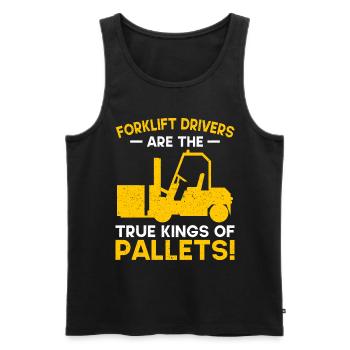 Forklift Driver Forklift Forklift Driver - Men's Premium Organic Tank Top - black - Front - Michal (187cm)