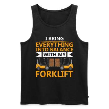 Forklift Driver Forklift Forklift Driver - Men's Premium Organic Tank Top - black - Front - Michal (187cm)