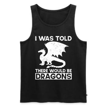 Dragon Dragon Design Mythical Creatures Fantasy - Men's Premium Organic Tank Top - black - Front - AI Model Male 178 light (178cm)