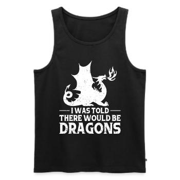 Dragon Dragon Design Mythical Creatures Fantasy - Men's Premium Organic Tank Top - black - Front - AI Model Male 178 light (178cm)