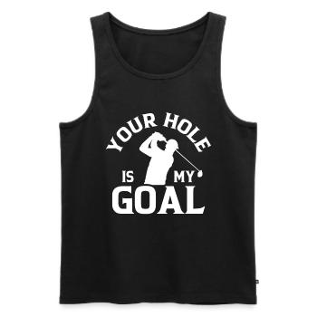 Dein Loch Ist Mein Tor Golfspieler Golf Humor - Männer Premium Bio Tank Top - Schwarz - Vorne - Michal (187cm)