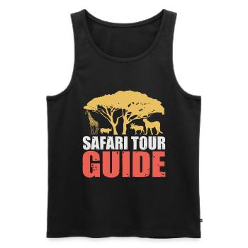 Safari Faune Afrique Le Big 5 Zoologie - Débardeur bio Premium Homme - noir - Devant - AI Model Male 178 light (178cm)