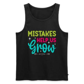 First day of school helps to get back into school mistakes - Men's Premium Organic Tank Top - black - Front - Michal (187cm)
