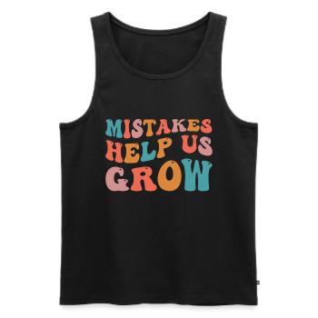 First day of school helps to get back into school mistakes - Men's Premium Organic Tank Top - black - Front - Michal (187cm)