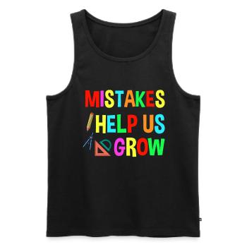 First day of school helps to get back into school mistakes - Men's Premium Organic Tank Top - black - Front - Michal (187cm)