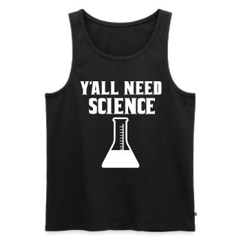 Scientist, physicist, chemist, teacher - Men's Premium Organic Tank Top - black - Front - Michal (187cm)