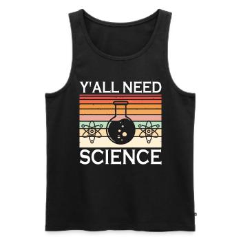 Scientist, physicist, chemist, teacher - Men's Premium Organic Tank Top - black - Front - Michal (187cm)