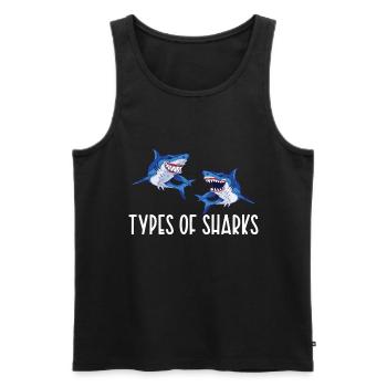 Always be yourself You can be a shark - Men's Premium Organic Tank Top - black - Front - Michal (187cm)