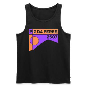 Piz da Peres Tour Randonnée Via Ferrata Dolomites - Débardeur bio Premium Homme - noir - Devant - AI Model Male 178 light (178cm)