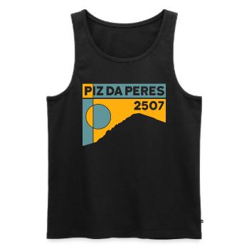 Piz da Peres Dolomites Randonnée Escalade Souvenirs - Débardeur bio Premium Homme - noir - Devant - AI Model Male 178 light (178cm)