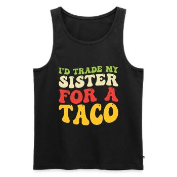 Cinco De May Outfit Taco Mexicain - Débardeur bio Premium Homme - noir - Devant - Michal (187cm)