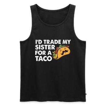 Cinco De May Outfit Taco Mexicain - Débardeur bio Premium Homme - noir - Devant - Michal (187cm)