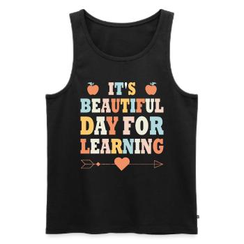 Schöner Tag, Um Einhornlehrer -Schüler Zu Lernen - Männer Premium Bio Tank Top - Schwarz - Vorne - Michal (187cm)