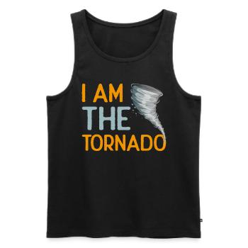 The Hurricane Meteorologist of the Storm Twister Tornado - Men's Premium Organic Tank Top - black - Front - AI Model Male 178 light (178cm)