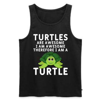 Turtles -Sea Turtle -Hawaiian - Men's Premium Organic Tank Top - black - Front - Michal (187cm)