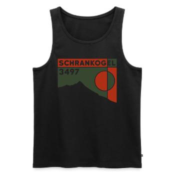 Schrankogel Tirol Hochtour Ski de Randonnée Traversée - Débardeur bio Premium Homme - noir - Devant - Michal (187cm)