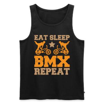Eat Sleep Bmx Repeat Bicycle Racer - Männer Premium Bio Tank Top - Schwarz - Vorne - Michal (187cm)