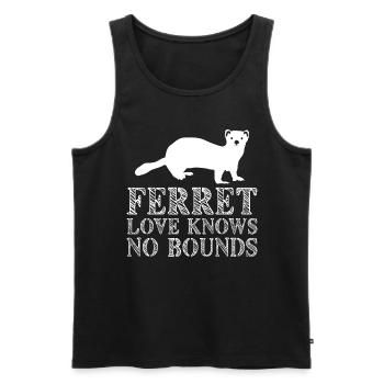 Ferret Paws Frettchenliebhaber-kleidung Für Männer - Männer Premium Bio Tank Top - Schwarz - Vorne - Michal (187cm)