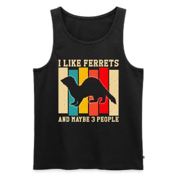 Ferret Paws Frettchenliebhaber-kleidung Für Männer - Männer Premium Bio Tank Top - Schwarz - Vorne - Michal (187cm)