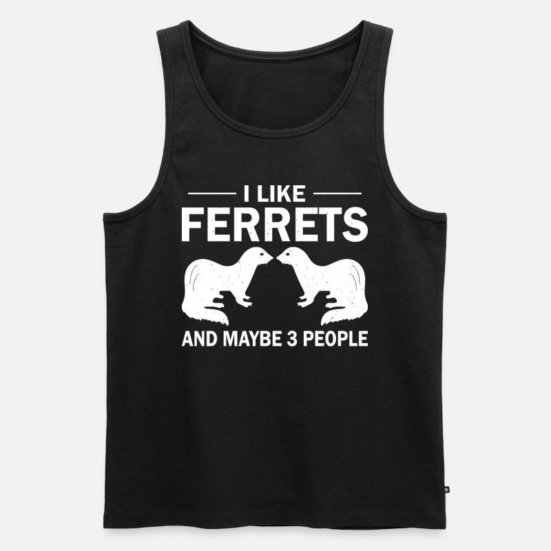 Frettchen Ich Mag Frettchen - Männer Premium Bio Tank Top - Schwarz