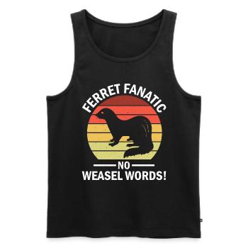 Frettchenliebhaber-besitzer - Männer Premium Bio Tank Top - Schwarz - Vorne - Michal (187cm)